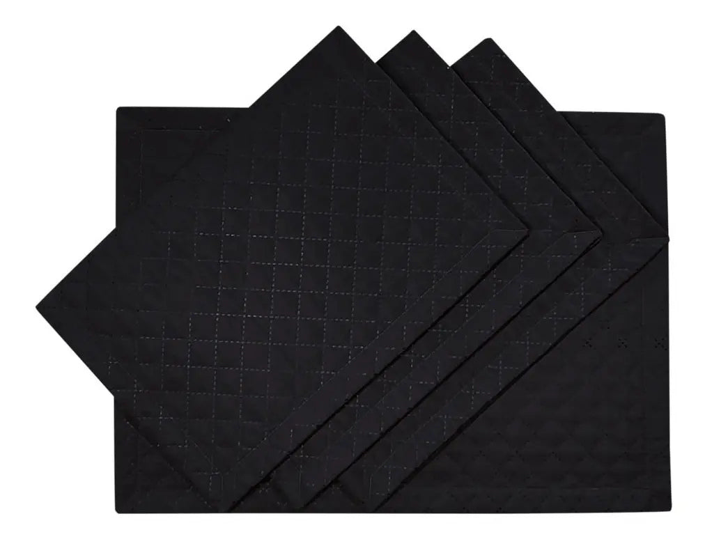 Jogo Americano 45x33cm 4 Peças Cor Preta